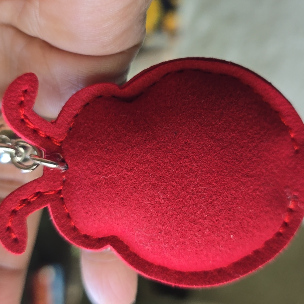 Red Rhinestone Ladybug Keychain - Picture 3 of 5